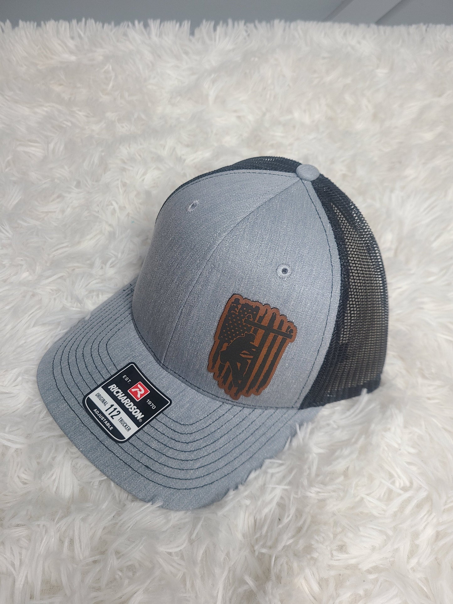 Lineman Leather Patch Richardson 112/115 Trucker Hat