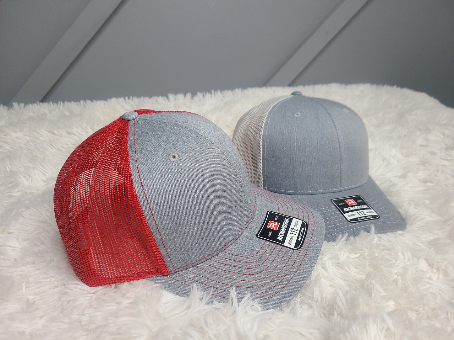 Custom/Personalized Leather Leatherette Patch Richardson 112/115 Trucker Hat for Business
