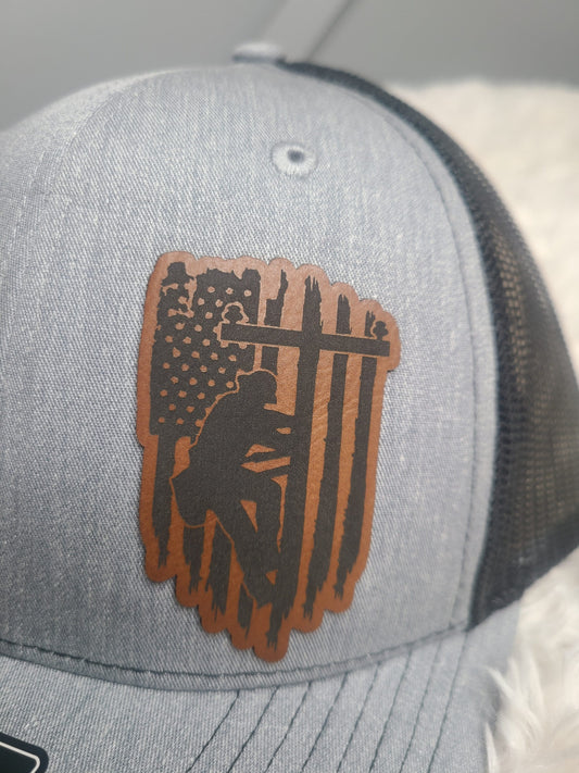 Lineman Leather Patch Richardson 112/115 Trucker Hat